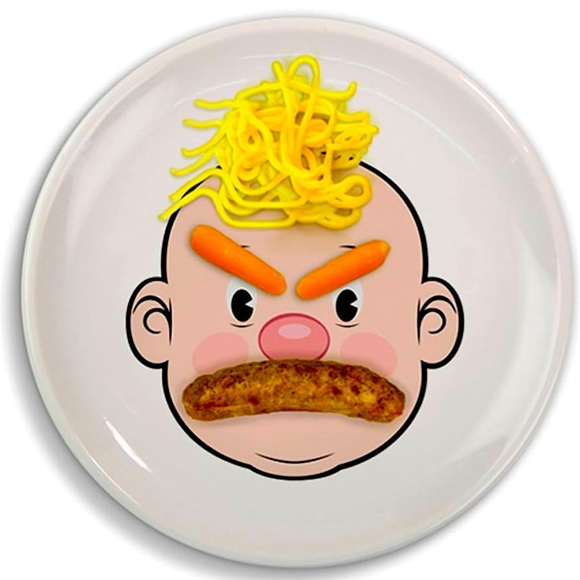 Mr. Food Face•Vintage 8.25” Plate•Happy Eaters Make Better Eaters•Gently Used🌼 - Picture 5 of 12